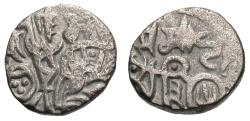 Ancient Coins - INDIA, CHAUHANS OF AJMER: Somesvara Deva jital. Number 3 on bull. Rare.
