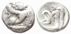 Ancient Coins - INDIA, NEPAL: Simhadeva silver dam with lion. Rare and CHOICE.