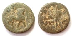 Ancient Coins - INDIA, INDO-SCYTHIAN: Rajuvula heavy lead coin. Rare.