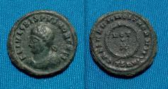 Ancient Coins - Crispus, Caesar. AE 20mm., Follis Thessalonica