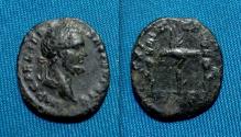 Ancient Coins - Septimius Severus AE Denarius Legionary eagle