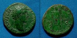 Ancient Coins - Marcus Aurelius as Caesar AE AS, Honos