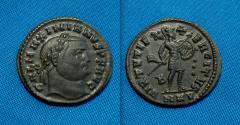 Ancient Coins - Galerius Maximian Cyzicus AE27 Follis / Mars Scarce