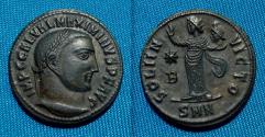 Ancient Coins - Maximinus II Daia AE Follis Sol Rare
