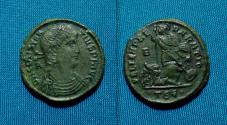 Ancient Coins - Constantius II AE Maiorina Thessalonica RARE