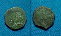 Ancient Coins - Byzantine Manuel I Comnenus Æ tetarteron