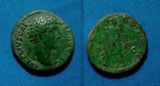Ancient Coins - Marcus Aurelius as Caesar AE As Honos