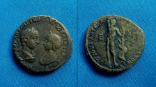 Ancient Coins - Elagabalus and Julia Maesa AE27 Apollo