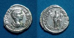 Ancient Coins - Geta as Caesar AR Denarius
