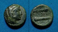 Ancient Coins - Alexander III AE 18, King of Macedon, negative impression