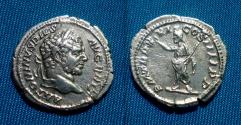 Ancient Coins - Caracalla AR Denarius / Serapis