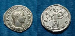 Ancient Coins - Severus Alexander AR Denarius / Mars