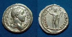 Ancient Coins - Severus Alexander Denarius / Sol