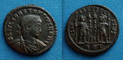 Ancient Coins - CONSTANTIUS II as Caesar, AE Rome mint, Scarce