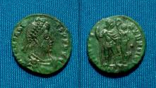Ancient Coins - Arcadius AE17 Nicomedia RARE