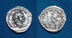 Ancient Coins - Caracalla  AR Denarius  R/ Mars
