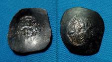 Ancient Coins - Byzantine, Isaac II Angelus, AE24mm, trachy