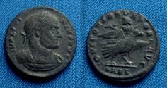 Ancient Coins - Licinius I AE Follis Arles / Emperor Rides Eagle RARE