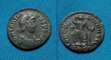 Ancient Coins - Gratian AE19 Cyzicus RARE