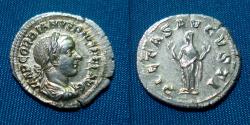 Ancient Coins - Gordian III Denarius Pietas