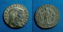 Ancient Coins - Constantius I as Caesar Silvered Follis