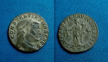 Ancient Coins - Constantius I as Caesar AE Follis / silvered