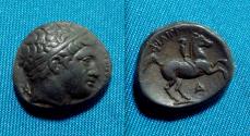 Ancient Coins - Kings of Macedon Philip II AE17 RARE