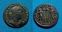 Ancient Coins - Constantius II, as Caesar AE18  Follis  Thessalonica