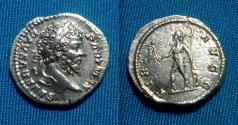 Ancient Coins - Septimius Severus Denarius / Virtus