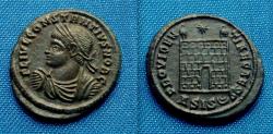 Ancient Coins - Constantius II as Caesar AE19, Follis / Siscia