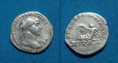 Ancient Coins - Trajan Denarius / Via Traiana