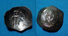 Ancient Coins - Byzantine, Isaac II Angelus AE23 trachy