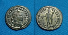 Ancient Coins - Maximinus II, AE29 follis Silvered Cyzicus.