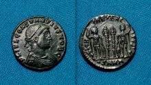 Ancient Coins - Constantius II as Caesar AE Follis RARE