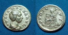 Ancient Coins - JULIA MAESA Denarius / Pudicitia