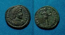 Ancient Coins - Valentinian I AE20 Follis Sirmium