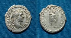 Ancient Coins - Caracalla Denarius / Virtus