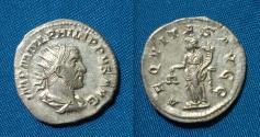 Ancient Coins - Philip I AR Antoninianus  R/ Aequitas