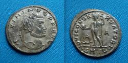 Ancient Coins - Maximinus II Follis silvered Thessalonica