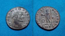 Ancient Coins - Maximinus II AE Follis 25mm, Thessalonica