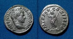 Ancient Coins - Caracalla AR Denarius / Serapis