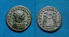 Ancient Coins - Aurelianus Silvered Antoninianus