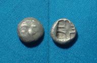 Ancient Coins - Greece,Silver Hemidrachm Gorgoneion