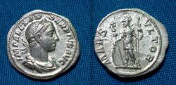 Ancient Coins - Severus Alexander AR Denarius / Mars  RARE