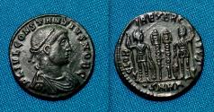 Ancient Coins - Constantius II as Caesar AE Follis RARE