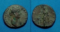 Ancient Coins - Diva Faustina I AE Sestertius