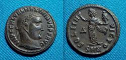 Ancient Coins - Maximinus II Daia AE Follis Sol Rare