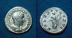 Ancient Coins - Gordian III AR Denarius Salus