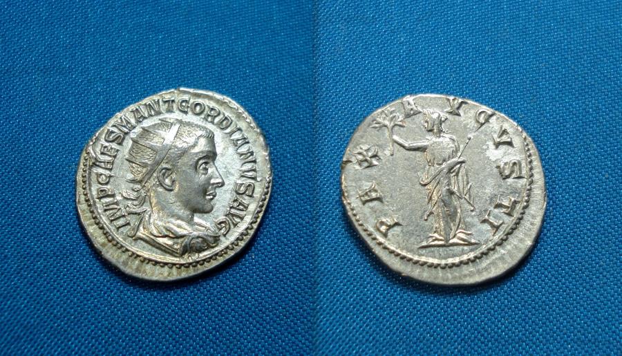 Ancient Coins - Gordian III AR  Antoninianus Antioch / Pax