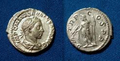 Ancient Coins - Severus Alexander AR Denarius / Jupiter